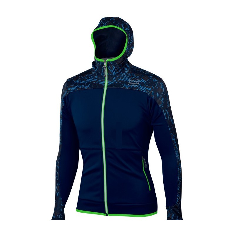 Uppvärmning jacka Sportful Rythmo Jacket svart-iris Uppvärmning jacka Sportful Rythmo Jacket svart-iris